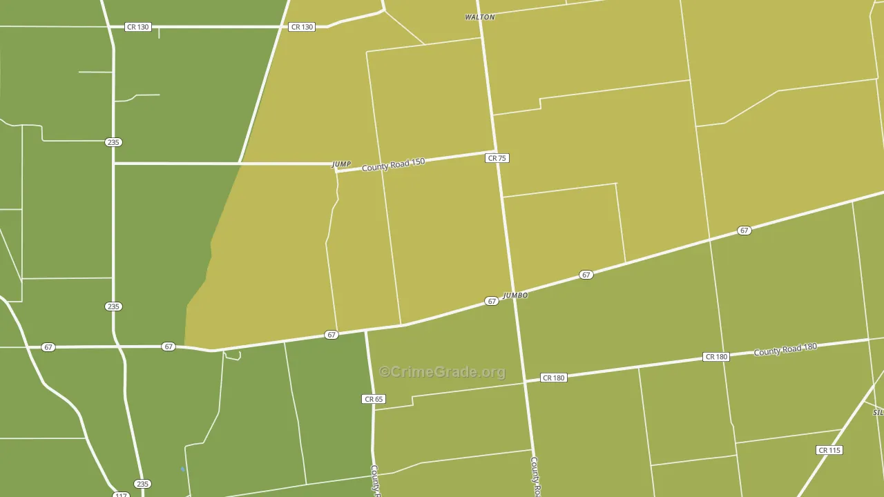 Jump, OH Map of Drug-Related Crime Rates