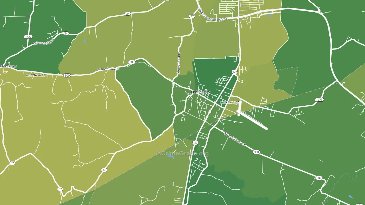 Junction City, KY Map of Drug-Related Crime Rates