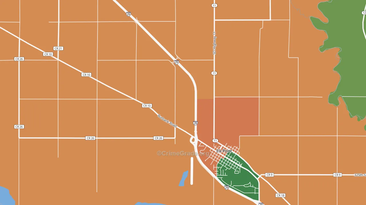 Junction City, SD Map of Drug-Related Crime Rates