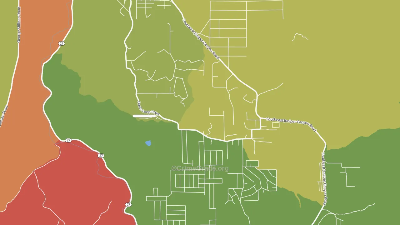 Juniper Canyon, Prineville, OR Map of Drug-Related Crime Rates