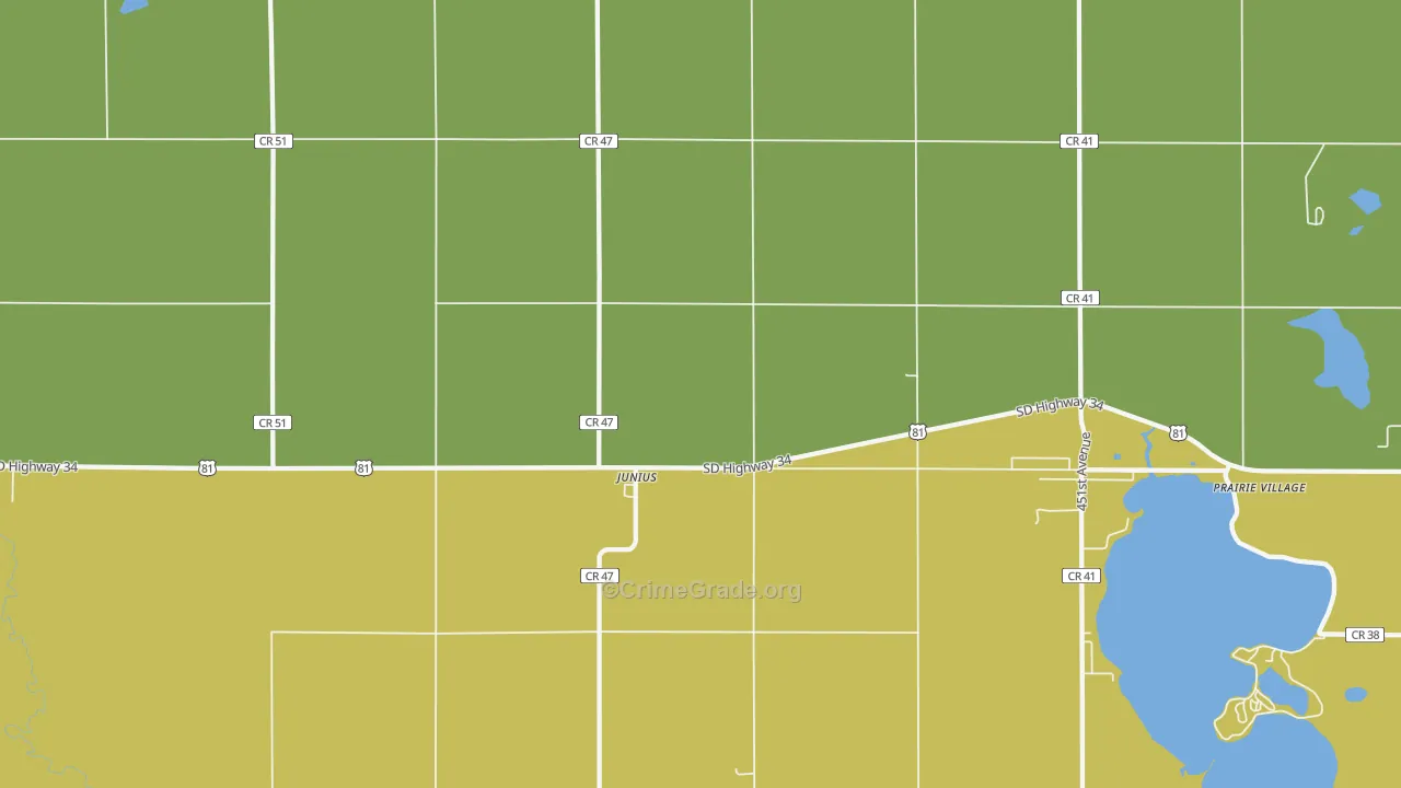 Junius, SD Map of Drug-Related Crime Rates