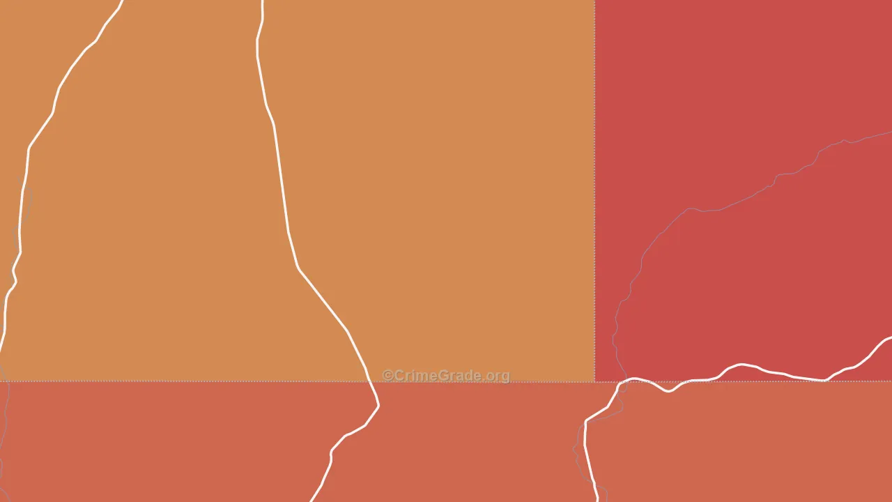 Juno, TX Map of Drug-Related Crime Rates