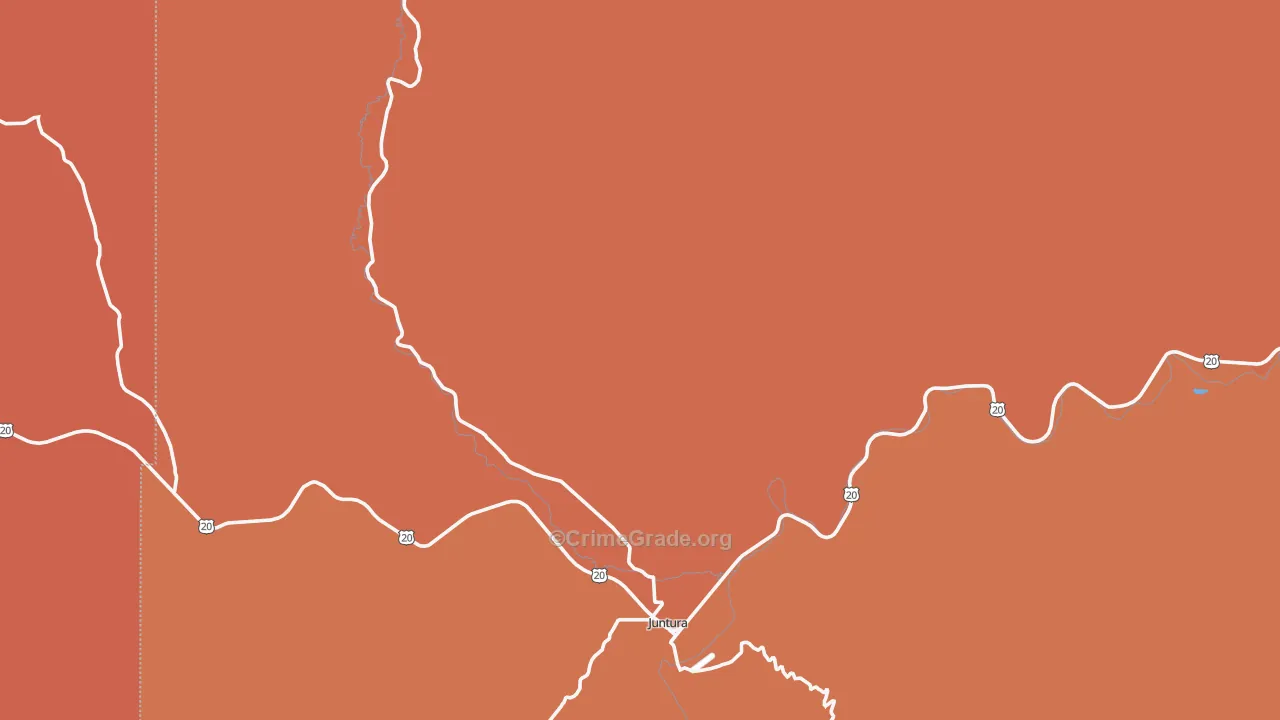 Juntura, OR Map of Drug-Related Crime Rates