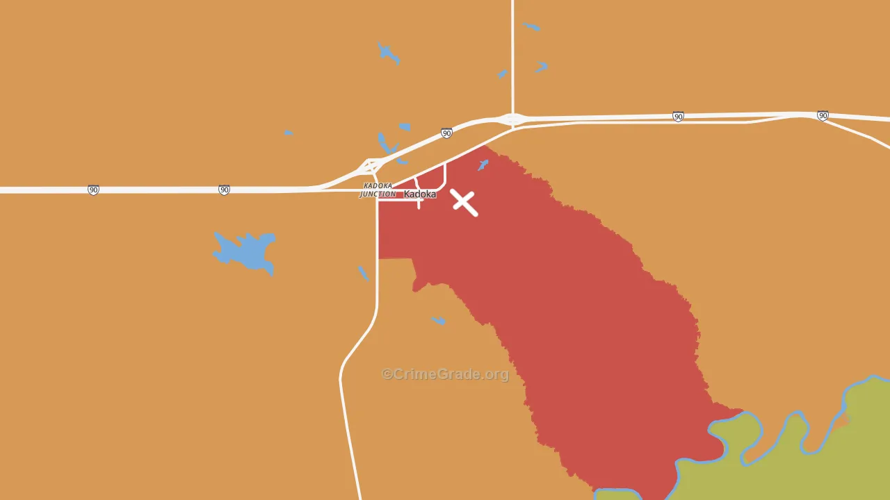 Kadoka, SD Map of Drug-Related Crime Rates
