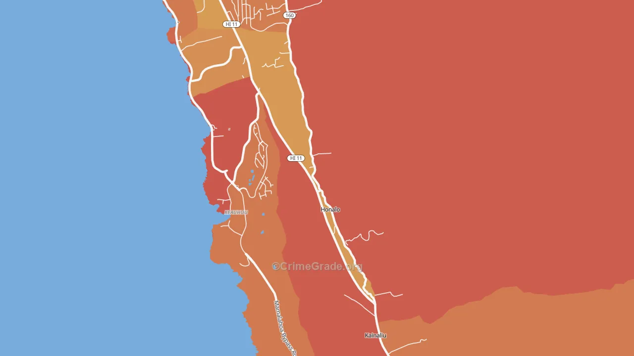 Kahaluu-Keauhou, HI Map of Drug-Related Crime Rates