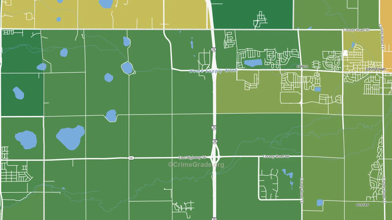 Kahler, CO Map of Drug-Related Crime Rates