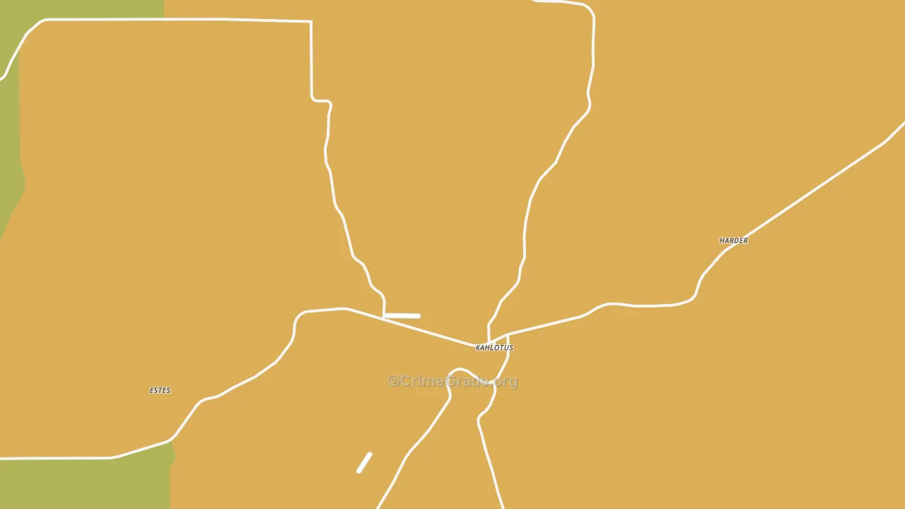 Kahlotus, WA Map of Drug-Related Crime Rates