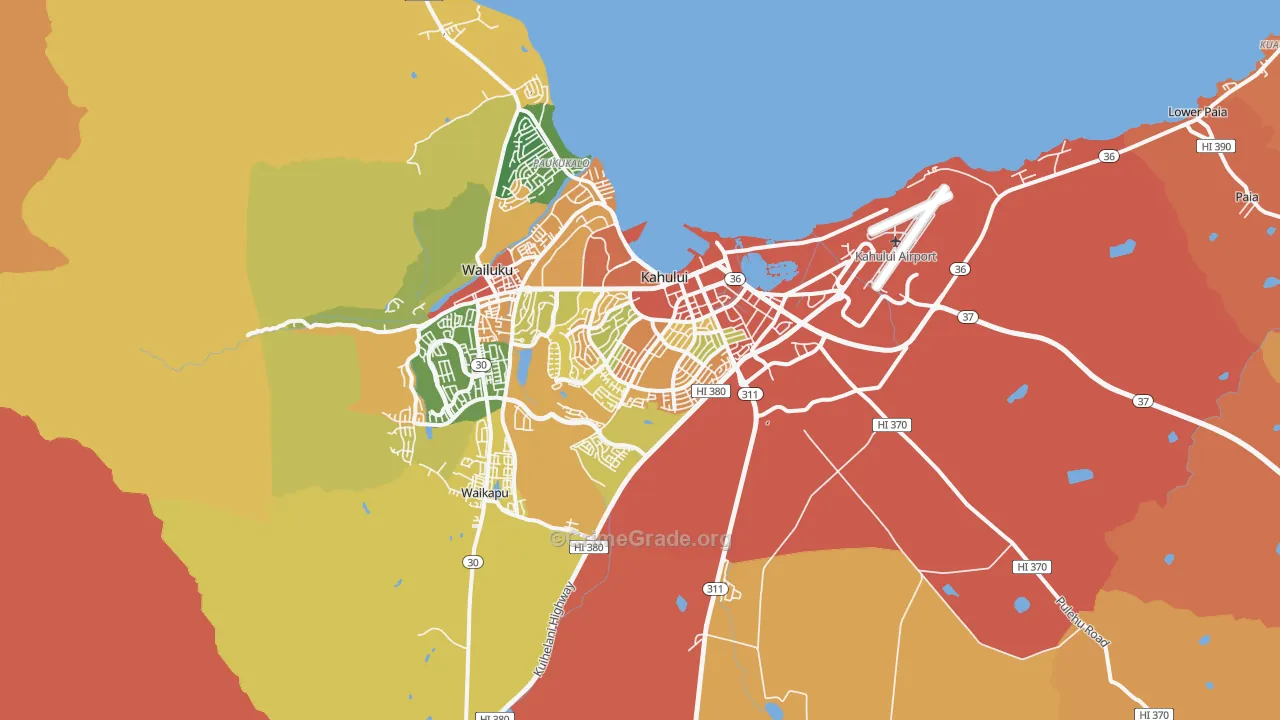 Kahului, HI Map of Drug-Related Crime Rates
