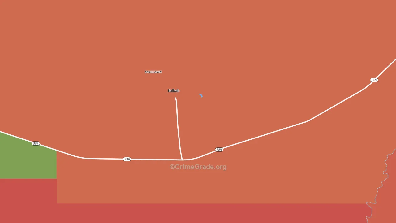 Kaibab, AZ Map of Drug-Related Crime Rates