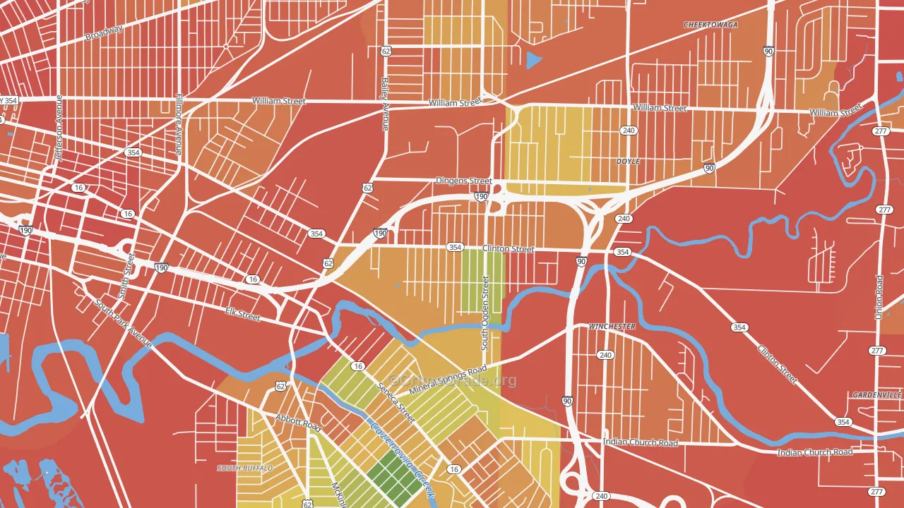 Kaisertown, Buffalo, NY Map of Drug-Related Crime Rates