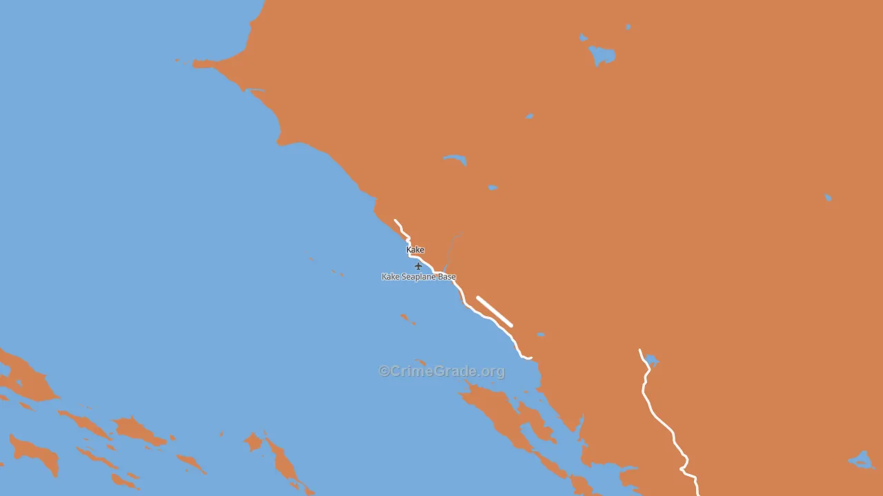 Kake, AK Map of Drug-Related Crime Rates