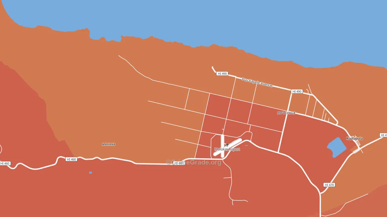 Kalae, HI Map of Drug-Related Crime Rates
