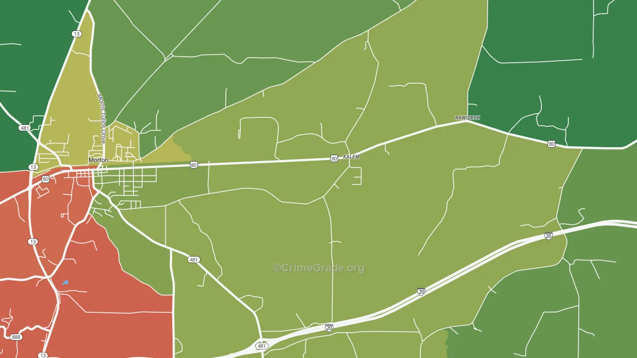 Kalem, MS Map of Drug-Related Crime Rates