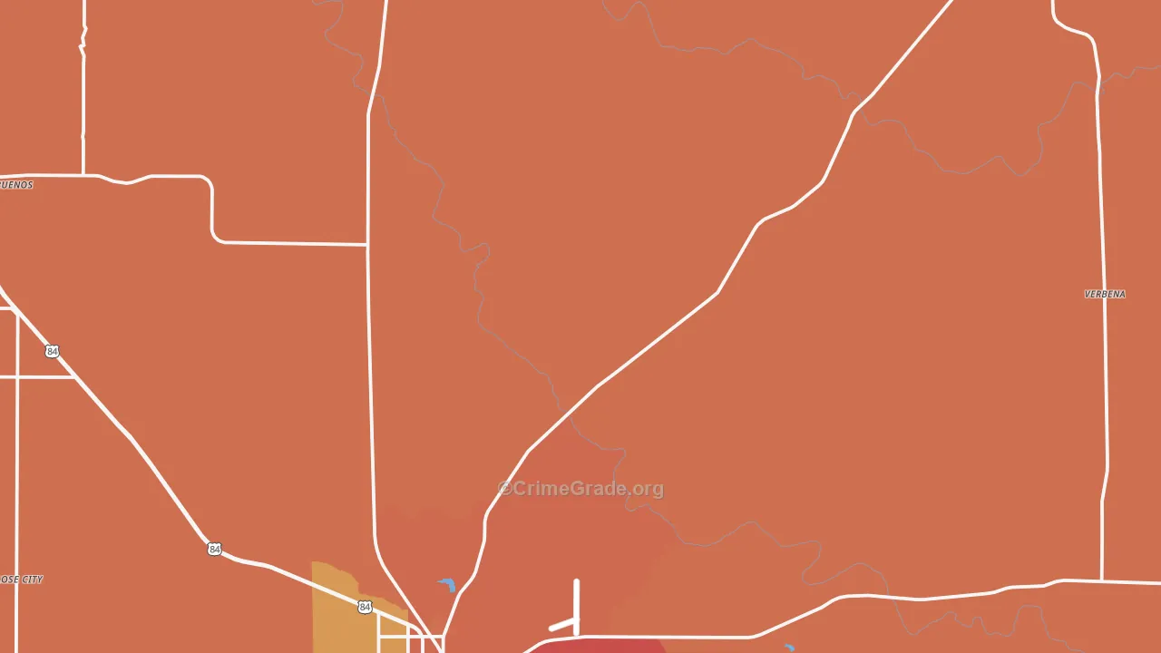 Kalgary, TX Map of Drug-Related Crime Rates