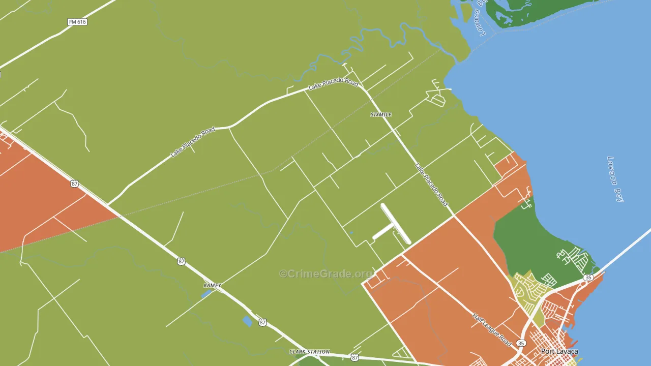 Kamey, TX Map of Drug-Related Crime Rates