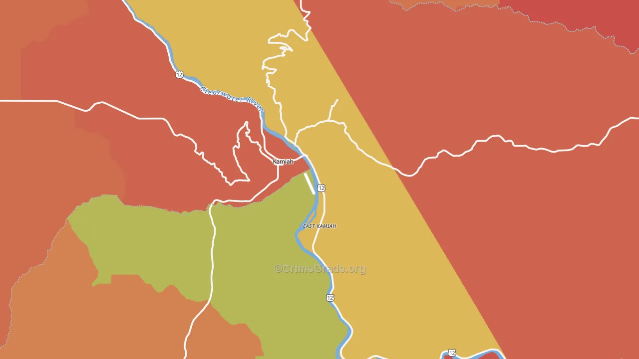 Kamiah, ID Map of Drug-Related Crime Rates