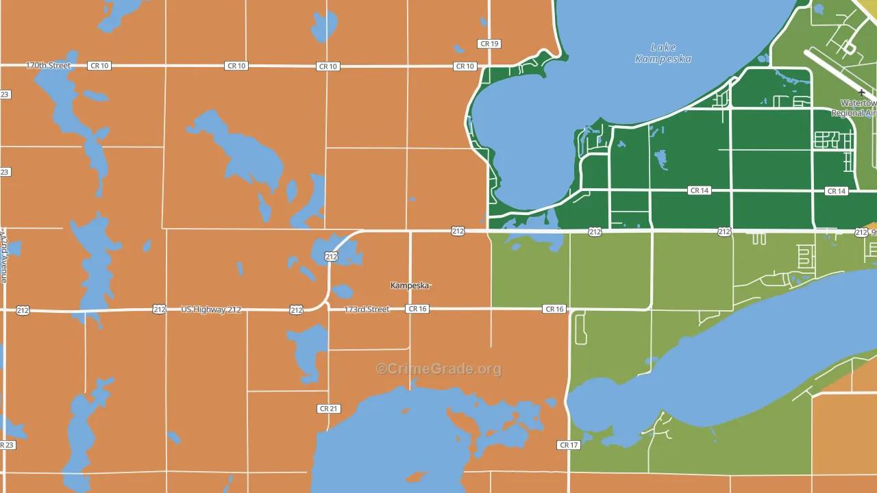 Kampeska, SD Map of Drug-Related Crime Rates