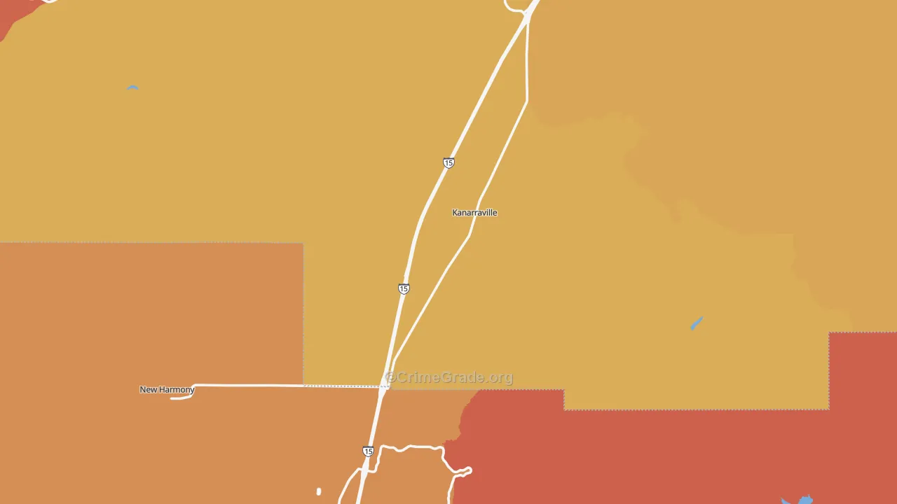 Kanarraville, UT Map of Drug-Related Crime Rates