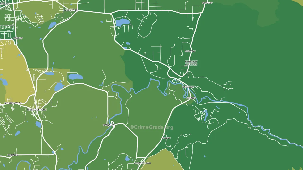 Kanaskat, WA Map of Drug-Related Crime Rates