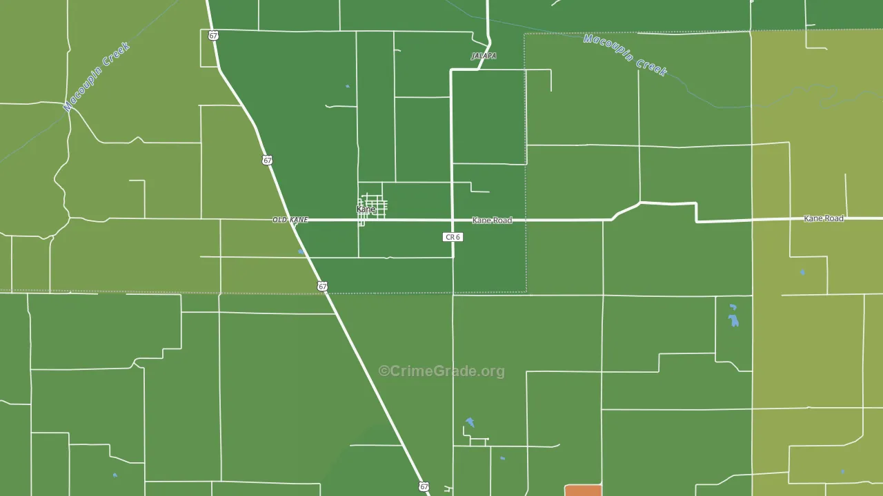 Kane, IL Map of Drug-Related Crime Rates