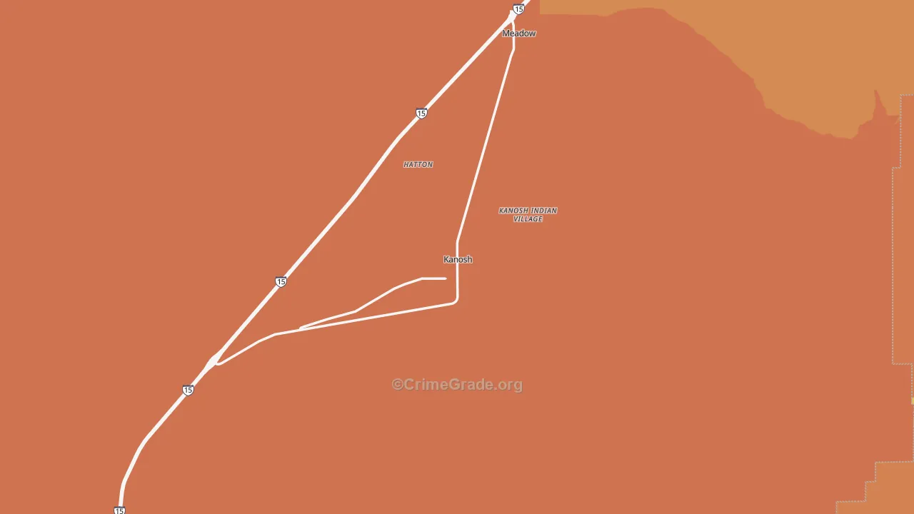 Kanosh, UT Map of Drug-Related Crime Rates
