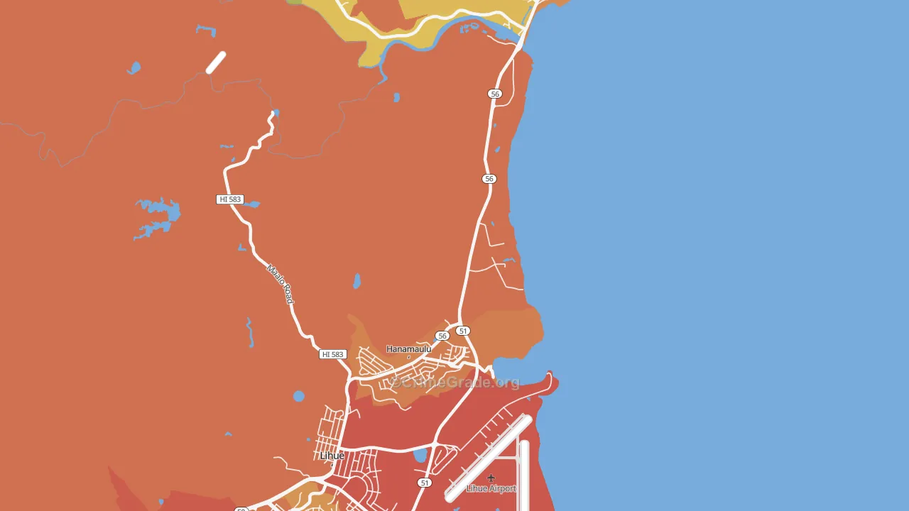 Kapaia, HI Map of Drug-Related Crime Rates