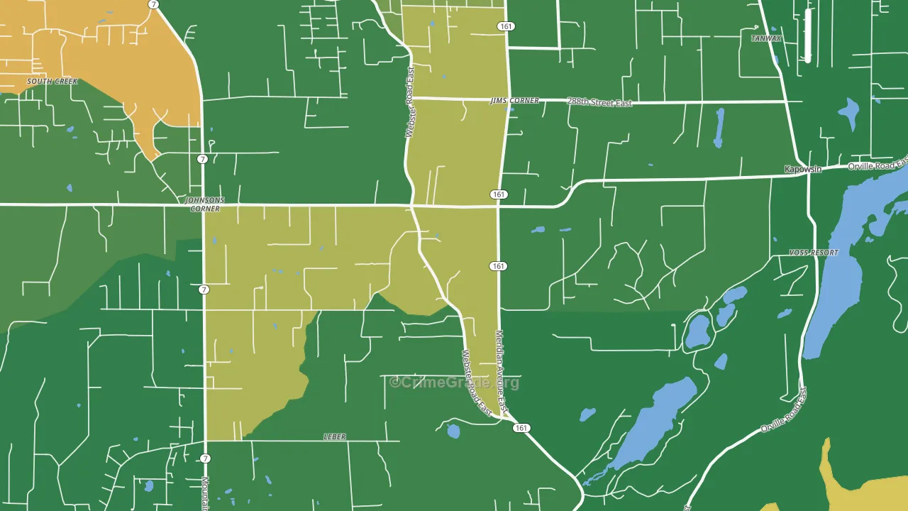 Kapowsin, WA Map of Drug-Related Crime Rates