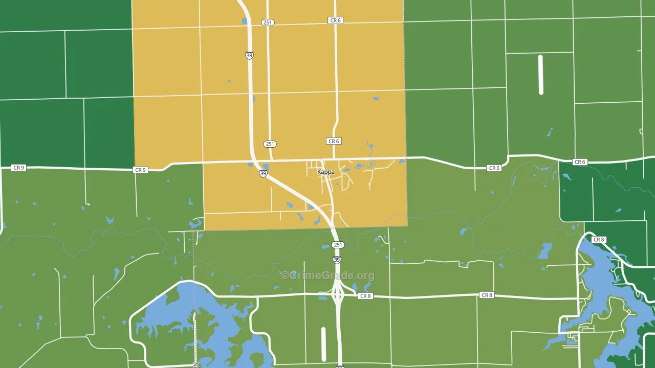 Kappa, IL Map of Drug-Related Crime Rates