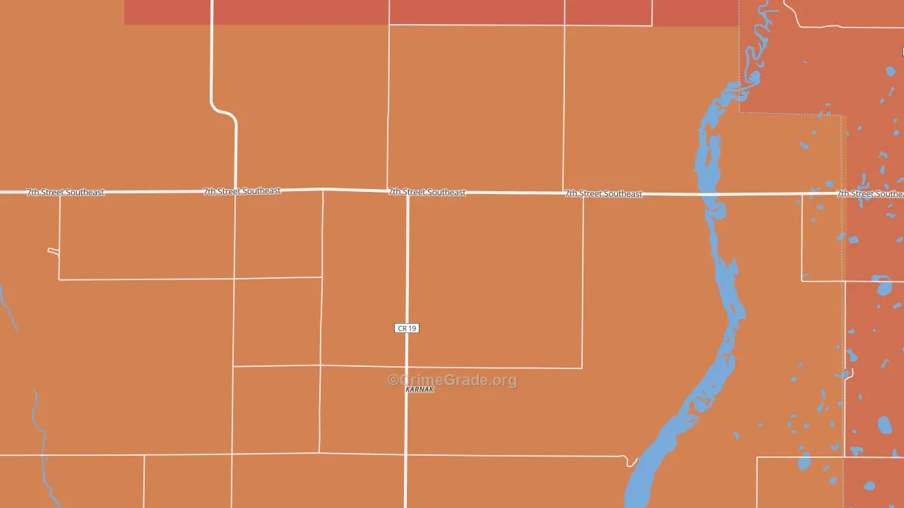 Karnak, ND Map of Drug-Related Crime Rates