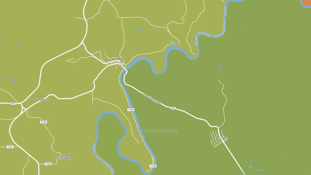 Karthaus, PA Map of Drug-Related Crime Rates