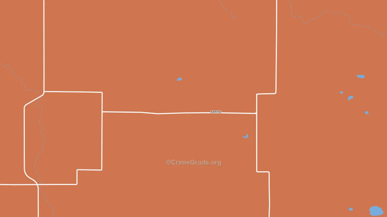 Karval, CO Map of Drug-Related Crime Rates