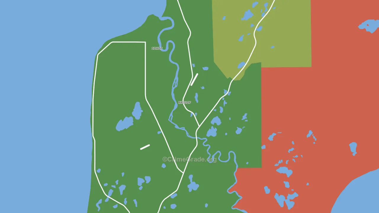 Kasilof, AK Map of Drug-Related Crime Rates