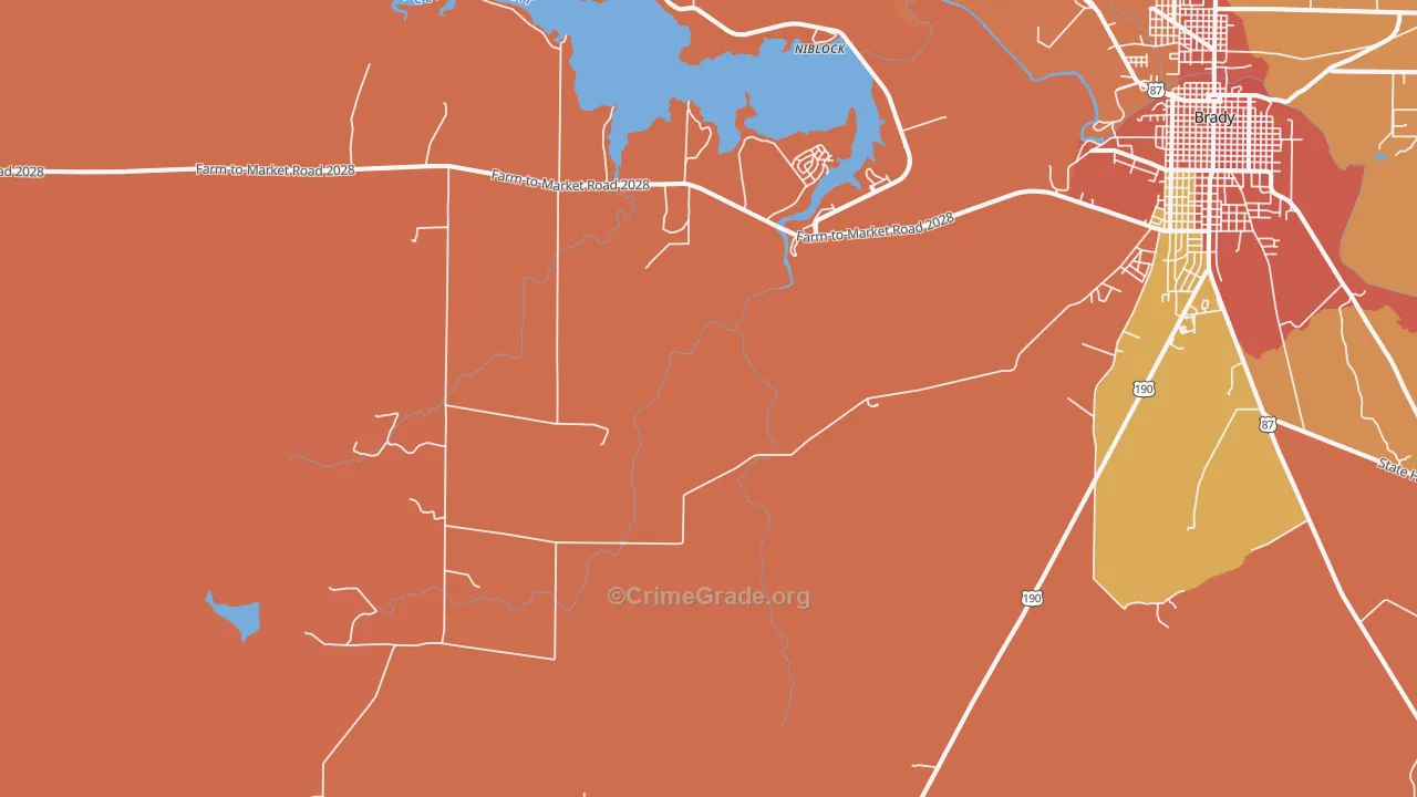 Katemcy, TX Map of Drug-Related Crime Rates