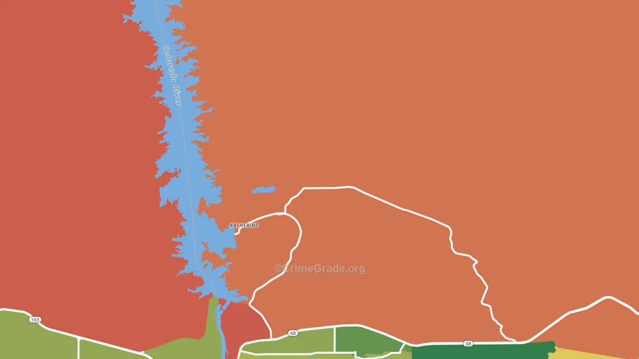 Katherine, AZ Map of Drug-Related Crime Rates
