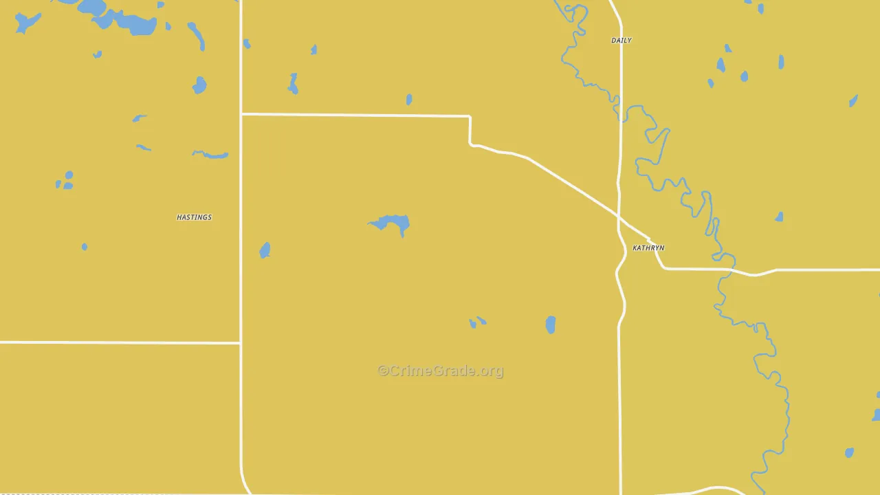 Kathryn, ND Map of Drug-Related Crime Rates
