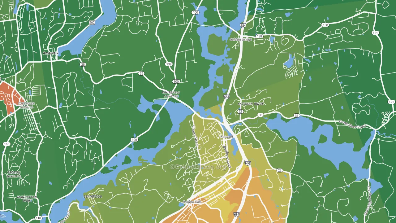 Katonah, NY Map of Drug-Related Crime Rates