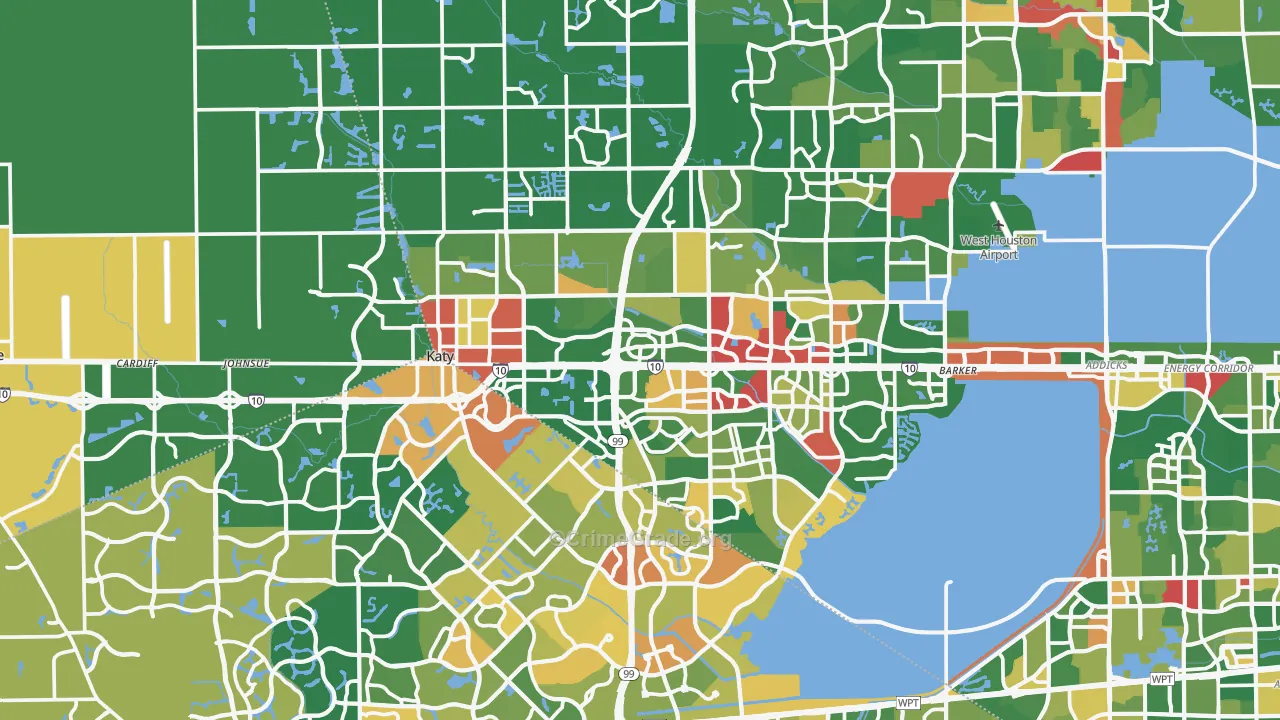 Katy, TX Map of Drug-Related Crime Rates