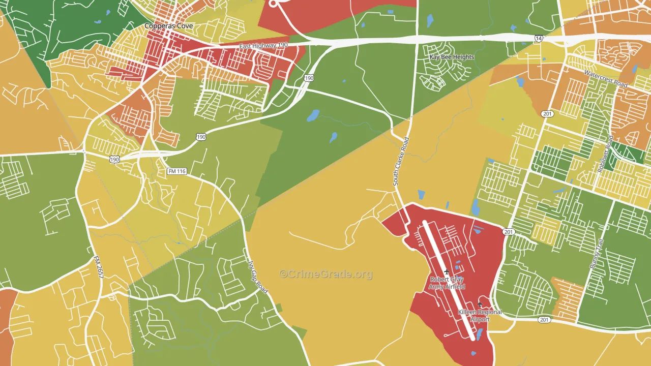 Kay Bee Heights, TX Map of Drug-Related Crime Rates