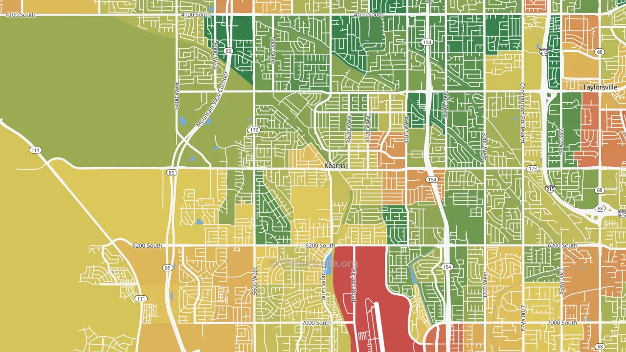 Kearns, UT Map of Drug-Related Crime Rates