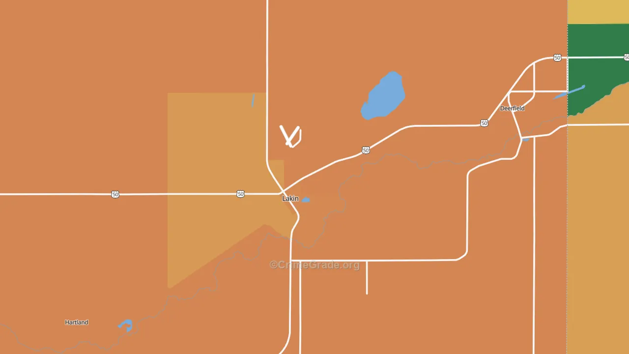 Kearny County, KS Map of Drug-Related Crime Rates