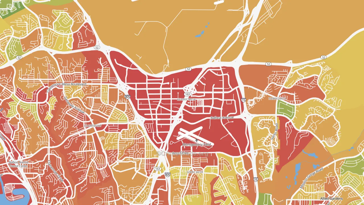 Kearny Mesa, San Diego, CA Map of Drug-Related Crime Rates