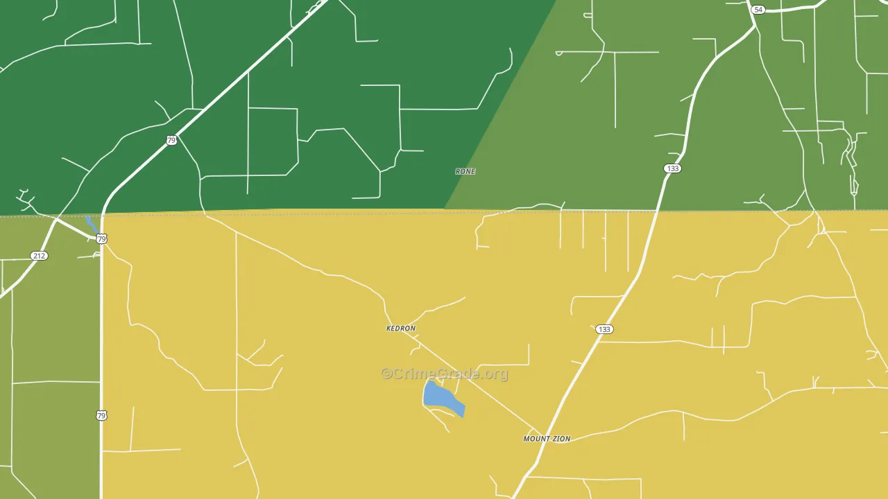 Kedron, AR Map of Drug-Related Crime Rates