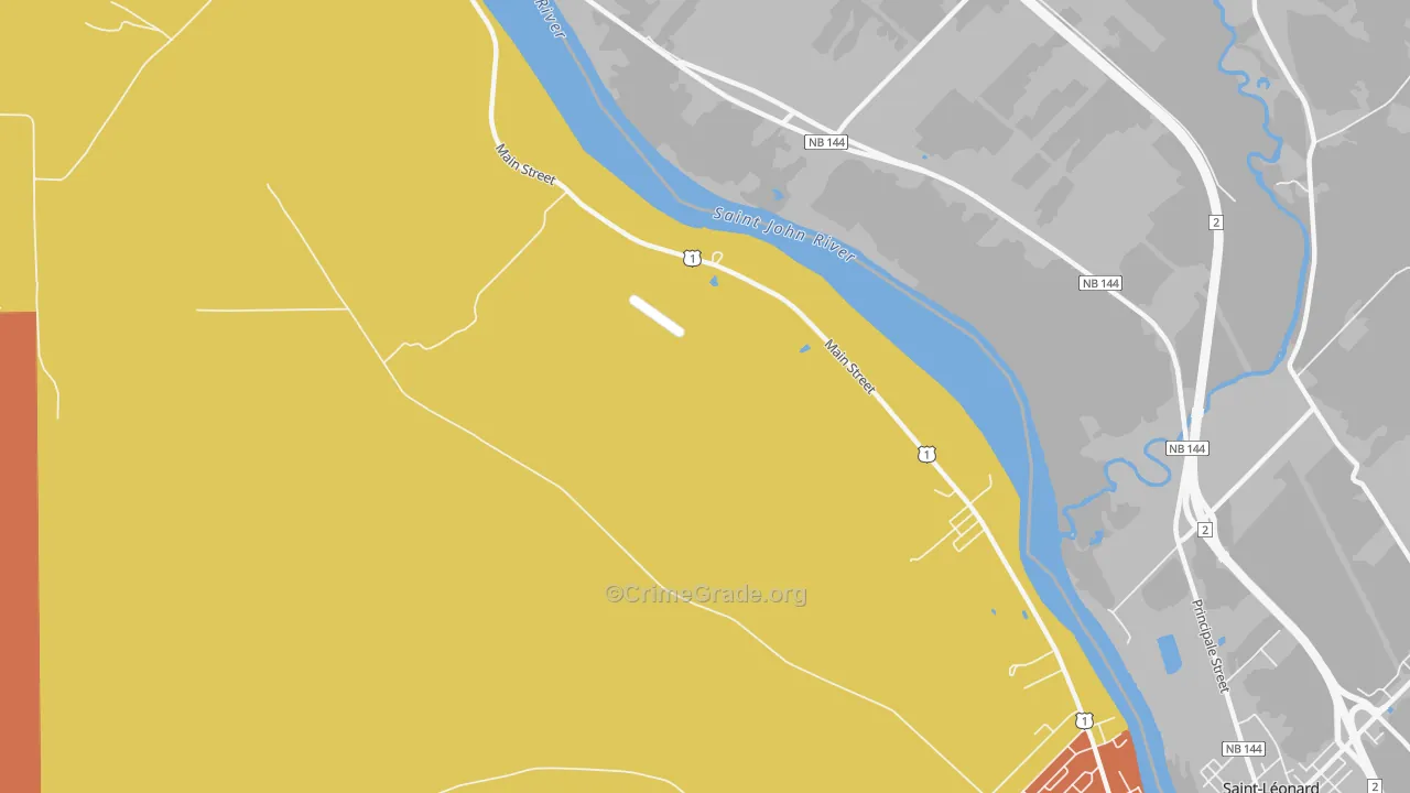 Keegan, ME Map of Drug-Related Crime Rates