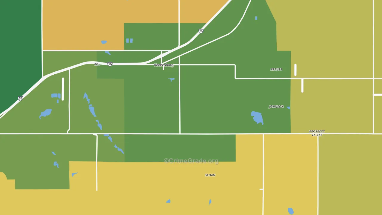 Keenesburg, CO Map of Drug-Related Crime Rates