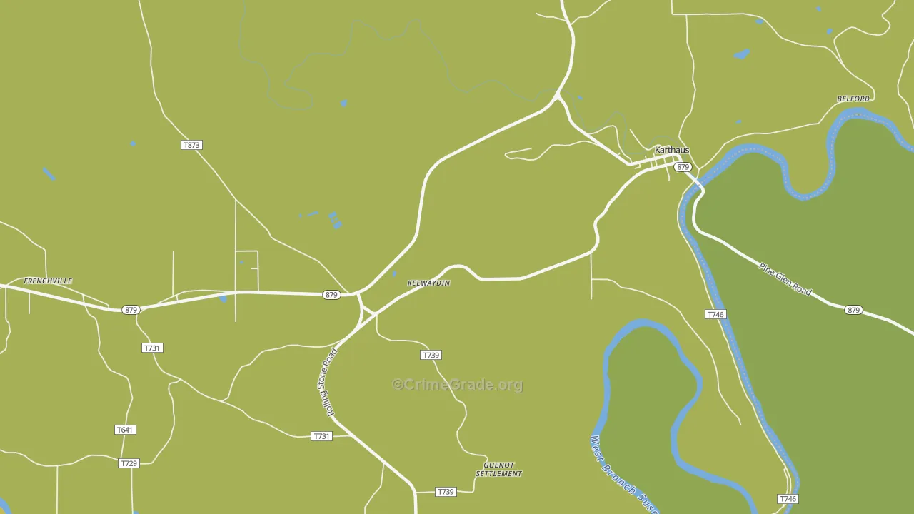 Keewaydin, PA Map of Drug-Related Crime Rates