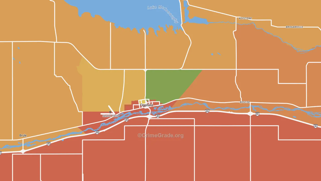 Keith County, NE Map of Drug-Related Crime Rates