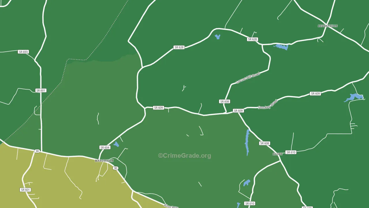 Keith, VA Map of Drug-Related Crime Rates