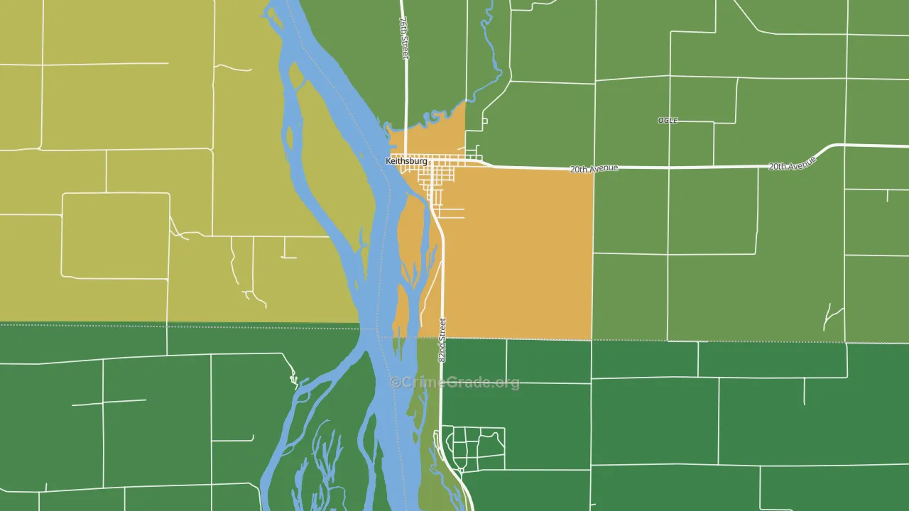Keithsburg, IL Map of Drug-Related Crime Rates