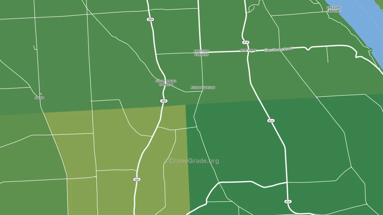 Kelloggsville, NY Map of Drug-Related Crime Rates