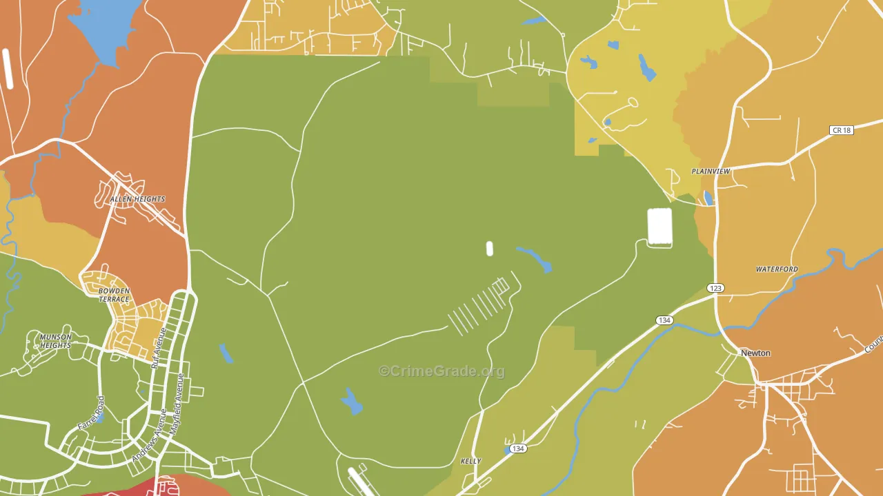 Kelly, AL Map of Drug-Related Crime Rates